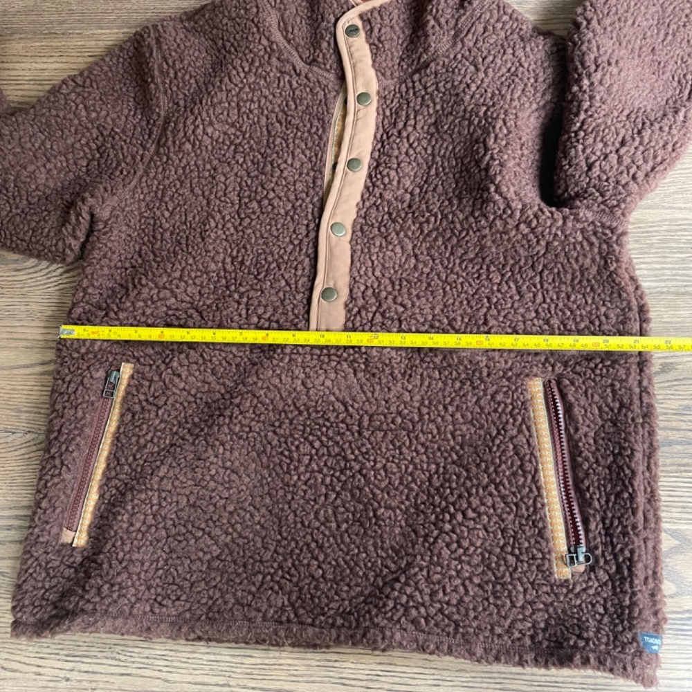 Toad & Co (M) Sespe Sherpa brown fleece hoodie jacket brown - Picture 4 of 10